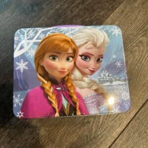 frozen metal lunch pail Disney Elsa Anna 3D